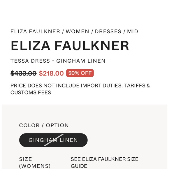 Eliza Faulkner Tessa Linen Black and White Gingham Dress with Red Ribbon - Picture 10 of 11